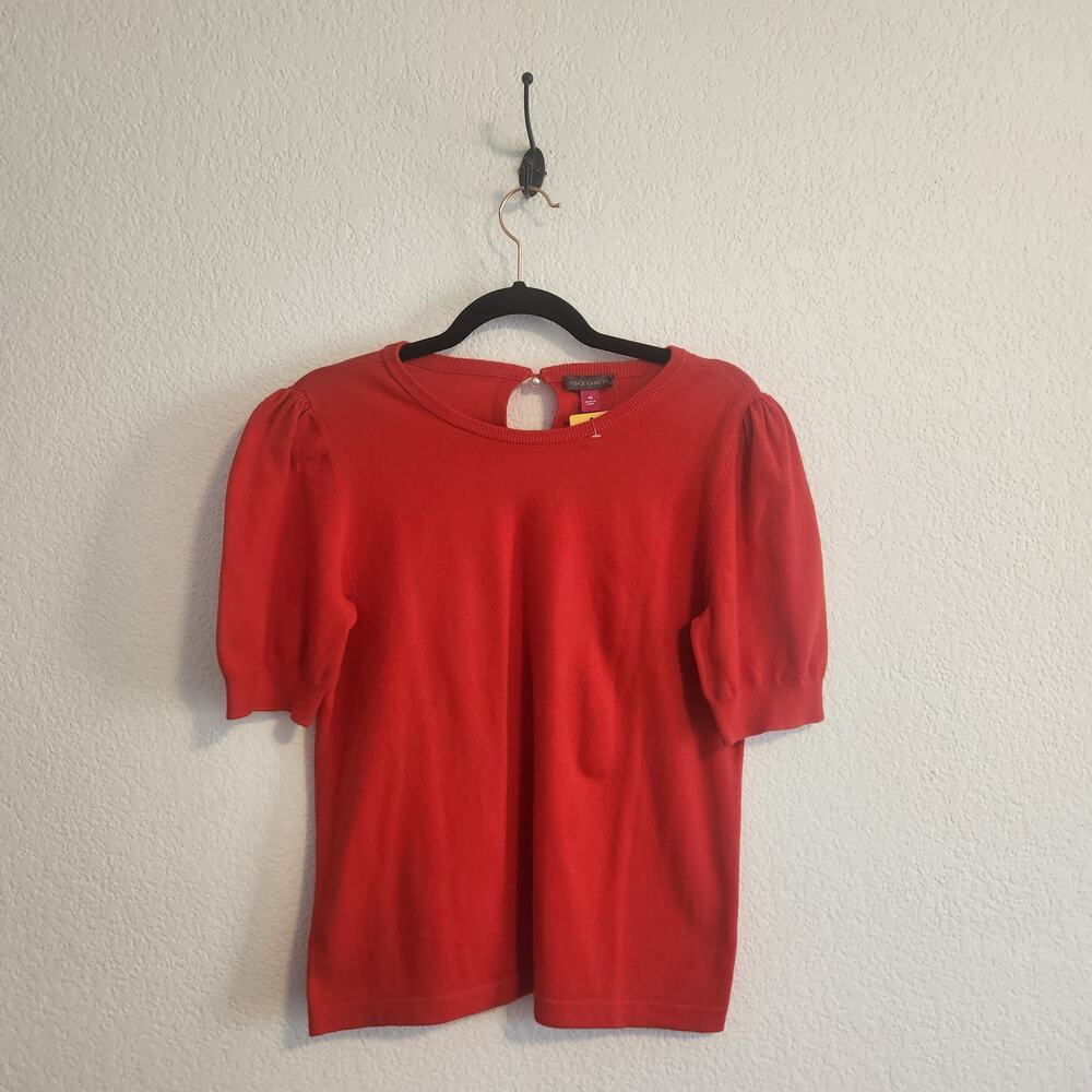 Vince Camuto Womens Size XS Red Short‎ Sleeve Sweater NWT